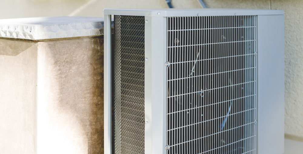 Outdoor HVAC condenser unit